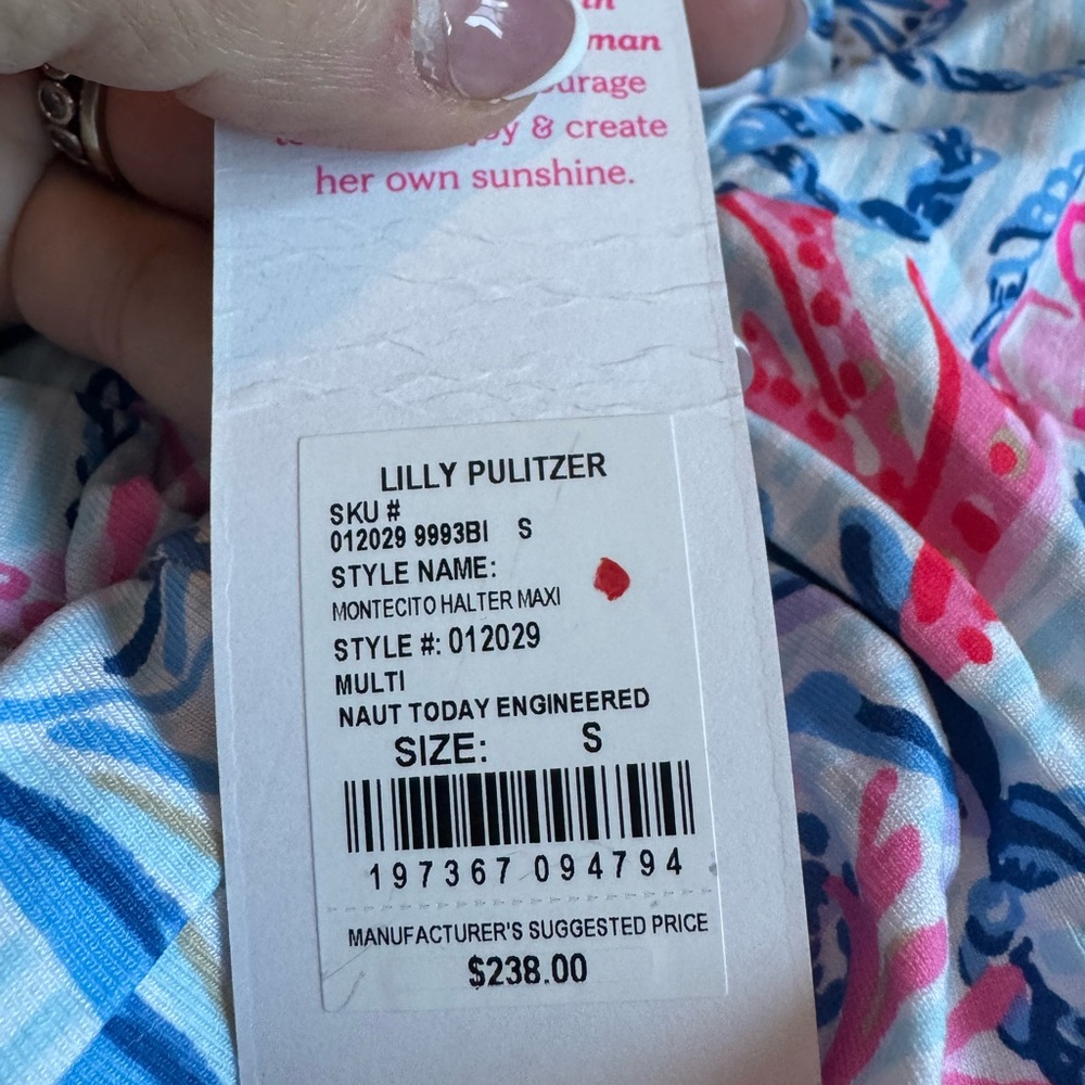 Lilly Pulitzer Vibrant Blue and Pink Maxi Dress - Picture 4 of 4